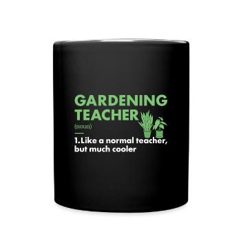 Jardinier Enseignant Définition Jardinage - Mug uni - noir - Devant