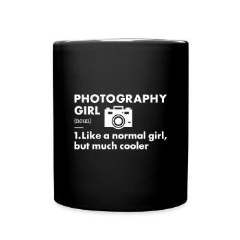 Photographe Fille Définition Photographie - Mug uni - noir - Devant