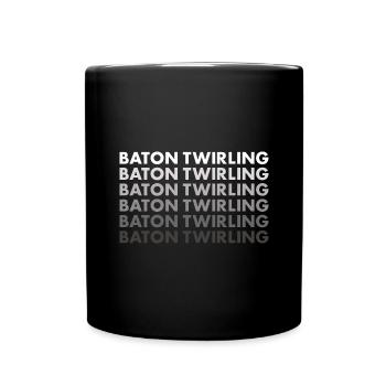 Baton Twirler Baton Twirling - Full Colour Mug - black - Front