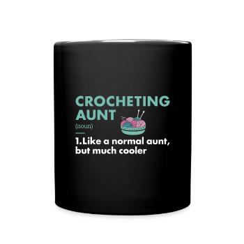 Crochet Tante Définition Crochet - Mug uni - noir - Devant