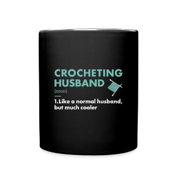 Crocheteur Mari Définition Crochet - Mug uni - noir - Devant