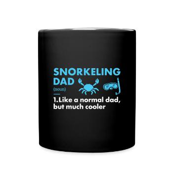 Snorkeler Papa Définition Snorkeling - Mug uni - noir - Devant