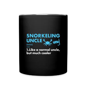 Snorkeler Oncle Définition Snorkeling - Mug uni - noir - Devant