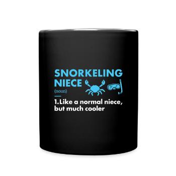Snorkeler Niece Definition Snorkeling - Tasse einfarbig - Schwarz - Vorne