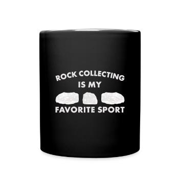 Rock Collecting My Favorite Sport Rock Collector - Full Colour Mug - black - Front
