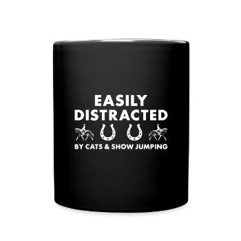Le sauteur facilement distrait par les chats et le saut d’obstacles - Mug uni - noir - Devant