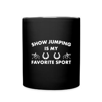 Le saut d’obstacles est mon sport de saut d’obstacles préféré - Mug uni - noir - Devant