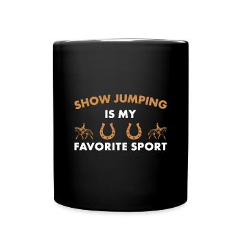 Le saut d’obstacles est mon sport de saut d’obstacles préféré - Mug uni - noir - Devant