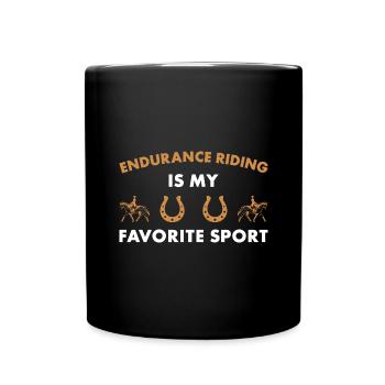 Endurance Riding Is My Favorite Sport Rider - Tasse einfarbig - Schwarz - Vorne