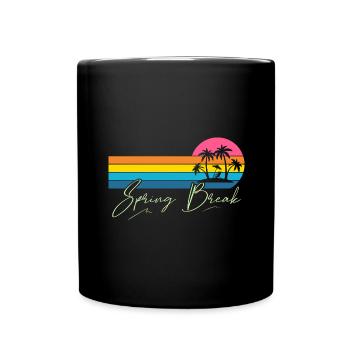 Spring Break - Tasse einfarbig - Schwarz - Vorne