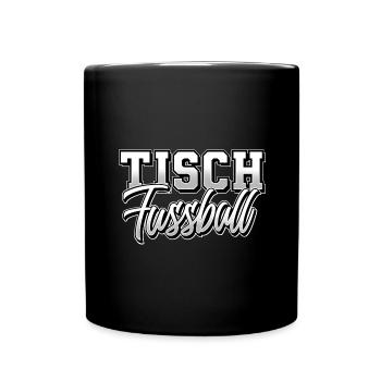 Tischkicker Tischfussball - Tasse einfarbig - Schwarz - Vorne