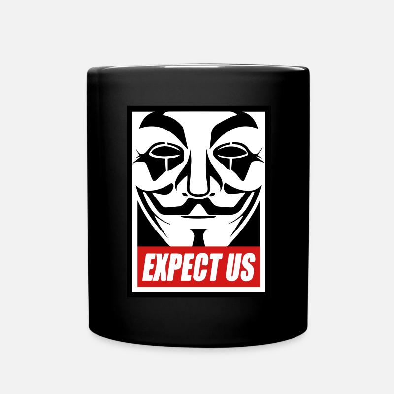 Anonymous - Expect us - We are legion - Full Colour Mug - black