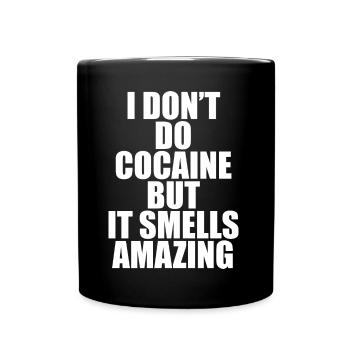 Citation sur la cocaïne - Mug uni - noir - Devant