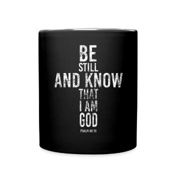 Gott Jesus Psalm / Christliches Geschenk - Tasse einfarbig - Schwarz - Vorne