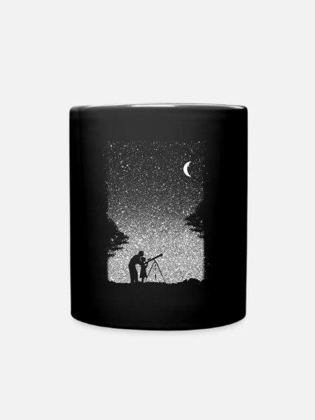 Astronomie Sternenhimmel Kunst Vater und Tochter - Tasse einfarbig - Schwarz