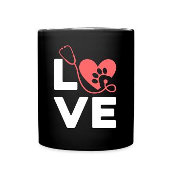 LOVE - Vet - Full Colour Mug - black - Front