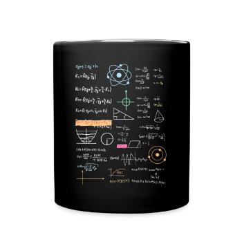 Lehrer Formelsammlung Physik - Tasse einfarbig - Schwarz - Vorne