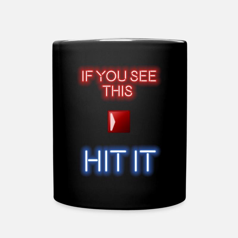 Wenn du das hier in VR siehst, schlag es weg! - Tasse einfarbig - Schwarz