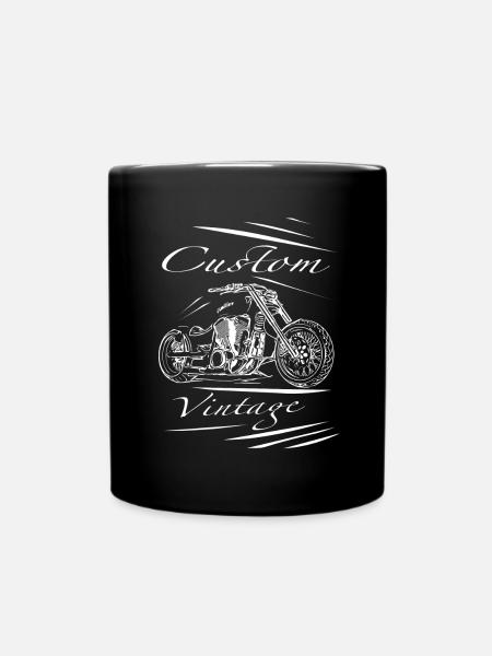 Collection Moto Personnalisée Vintage Blanc - Mug uni - noir