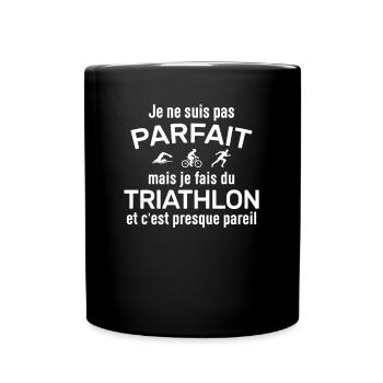 Ich mache Triathlon. Es ist fast dasselbe. - Tasse einfarbig - Schwarz - Vorne