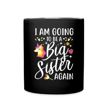 Je vais redevenir une grande soeur - Mug uni - noir - Devant