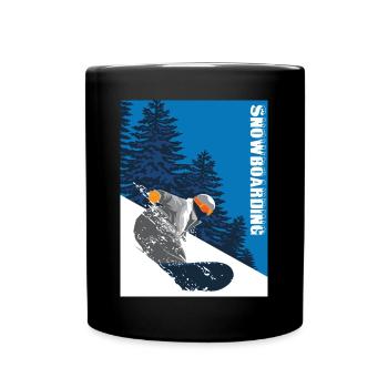 Snowboarding Sports d'hiver Snowboard Snowboarder - Mug uni - noir - Devant