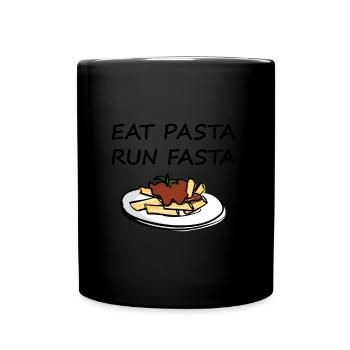 Pâtes nouilles énonciations drôles - Mug uni - noir - Devant