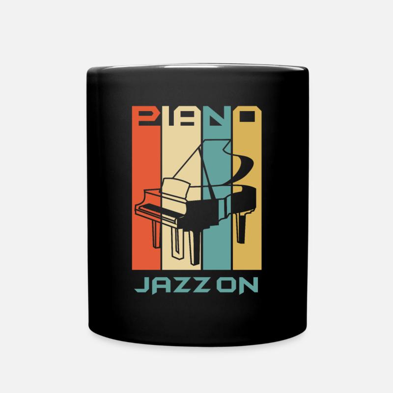 Piano Jazz - Tasse einfarbig - Schwarz