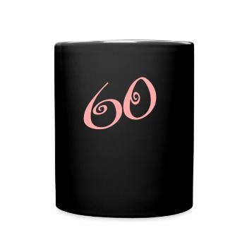 60 Jahre Jahre 60 er - Tasse einfarbig - Schwarz - Vorne