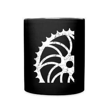 Fahrradfahrer - Tasse einfarbig - Schwarz - Vorne