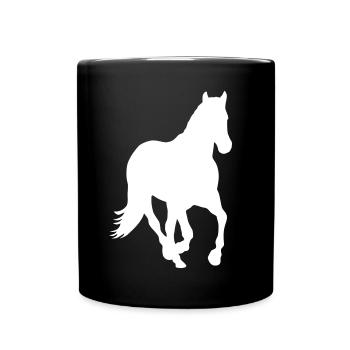 Pferd Icon - Tasse einfarbig - Schwarz - Vorne