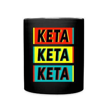 keta - Ketamin - Techno - lustiges Drogen Shirt - Tasse einfarbig - Schwarz - Vorne