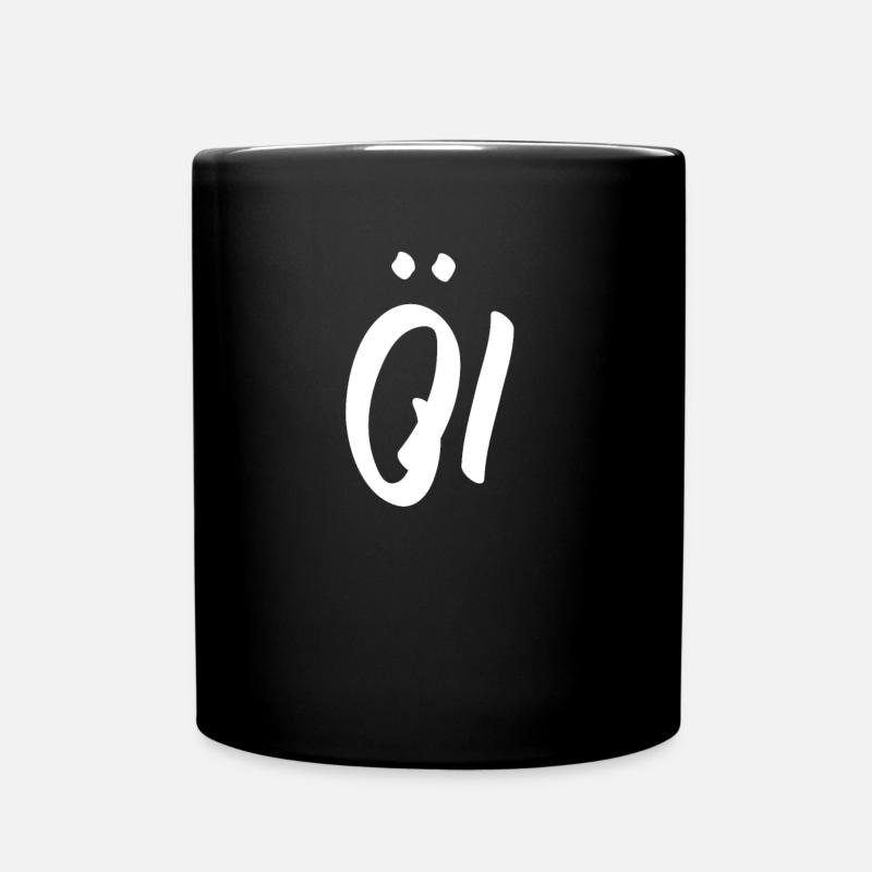 Öl - Tasse einfarbig - Schwarz