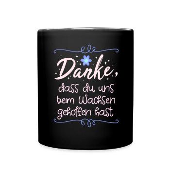 Thank you for helping us grow - Full Colour Mug - black - Front