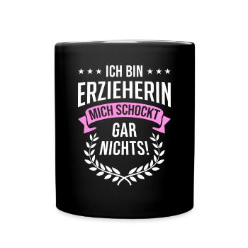 Je suis un éducateur, je ne suis pas choqué - Mug uni - noir - Devant