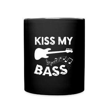 Kiss My Bass - Full Colour Mug - black - Front
