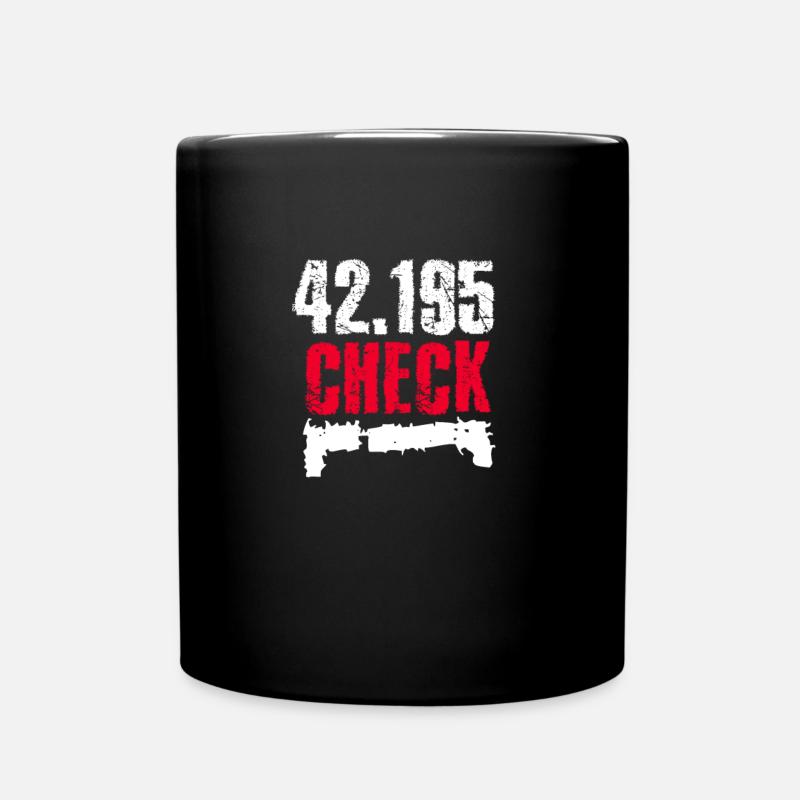 42195 Marathon - Tasse einfarbig - Schwarz