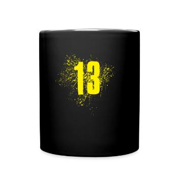 13 - Full Colour Mug - black - Front
