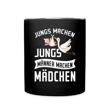 JUNGS MACHEN JUNGS MÄNNER MACHEN MÄDCHEN - Tasse einfarbig - Schwarz - Vorne