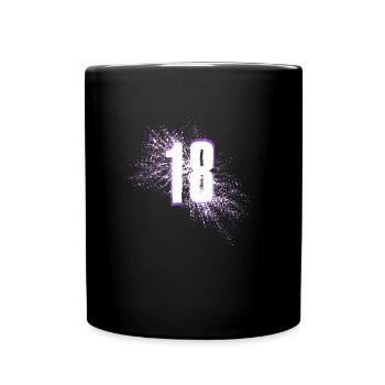 18 birthday, 18th birthday, year, - Full Colour Mug - black - Front