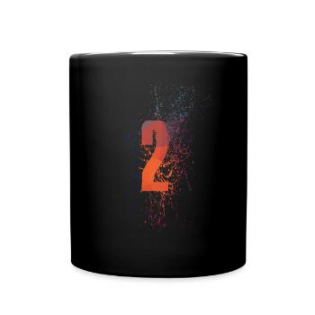 2 - Full Colour Mug - black - Front