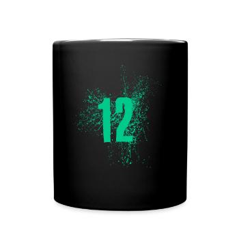 12 Geburtstag 12 Platz Nummer 12 Coole Stylische12 - Tasse einfarbig - Schwarz - Vorne