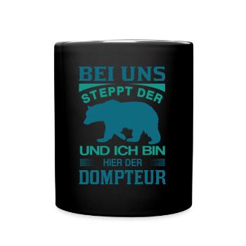 Chef Manager Vorgesetzter Arbeit Job Büro Familie - Tasse einfarbig - Schwarz - Vorne