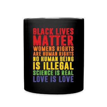 Black Lives Matter - Tasse einfarbig - Schwarz - Vorne