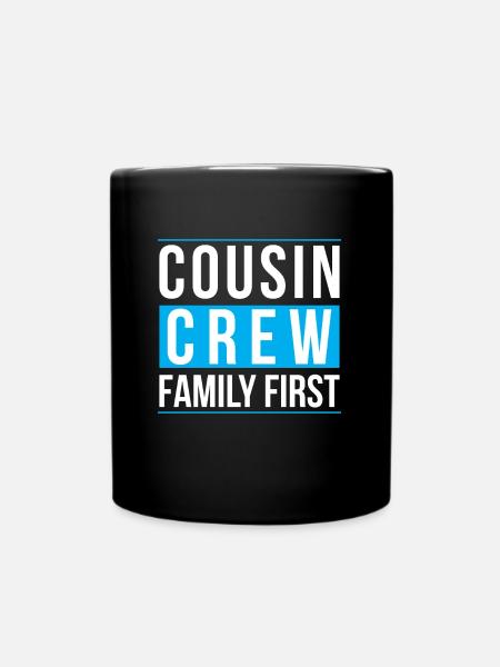 Cousin Crew Family First - Mug uni - noir
