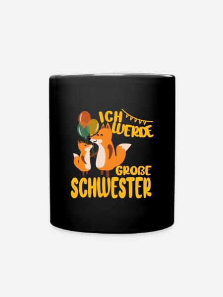 Große Schwester - Ich werde - Tasse einfarbig - Schwarz