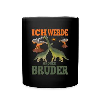 Großer Bruder Ich werde - Tasse einfarbig - Schwarz - Vorne