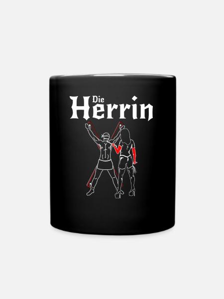 Herrin Domina - Tasse einfarbig - Schwarz