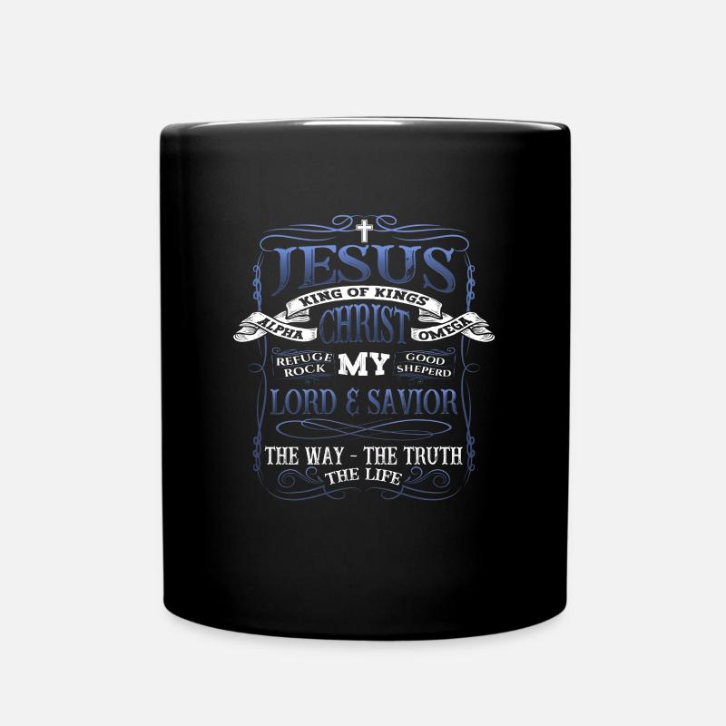 Jésus-Christ Chemise Verset de la Bible Je suis le chemin - Mug uni - noir