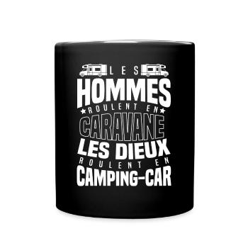 Camping cariste humour caravane camping car - Mug uni - noir - Devant